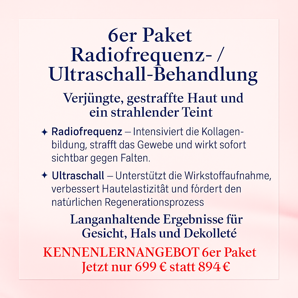 6er Paket Radiofrequenz Ultraschall-Behandlung